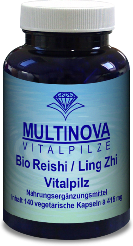 Multinova Reishi-Pulver aus Bio-Anbau, 140 Kapseln